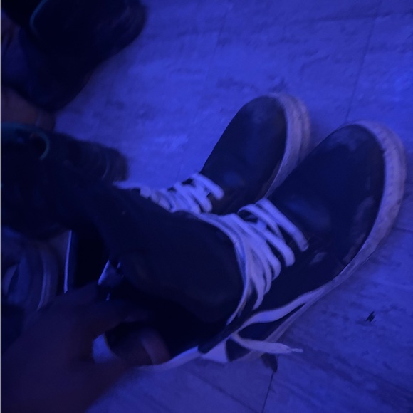 Rick Owens Other - Black High-Top Sneakers with White Laces